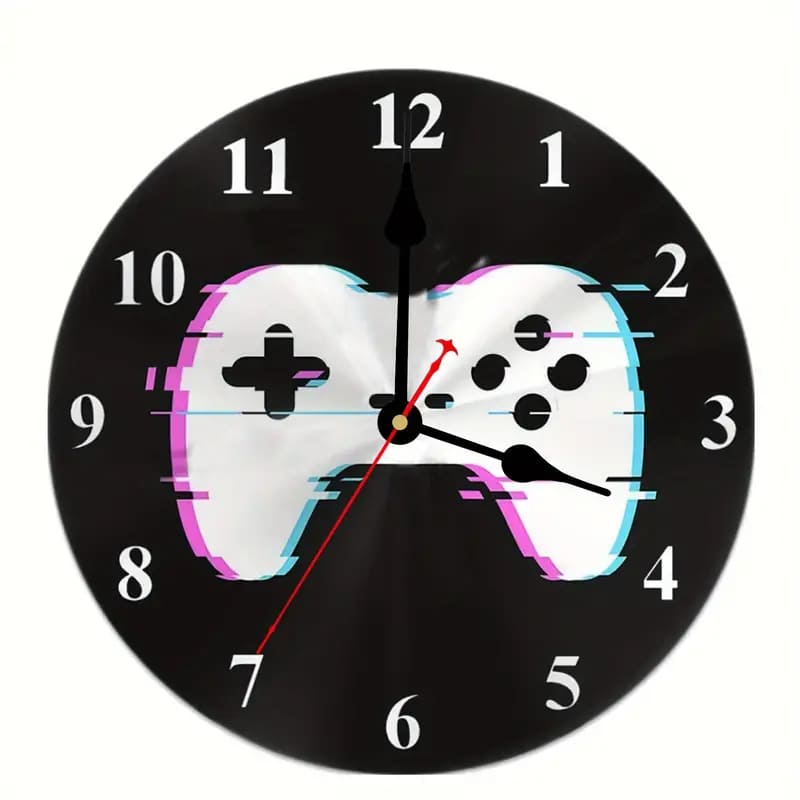 Who Love Playing Games Round Wall Clock Home Garden Wall Decorative For Bedroom Office